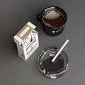 Daily Life Items Marlboro Lights Cigarette Pack Black Snow Peak Mug Glass Ashtray With Cigarette