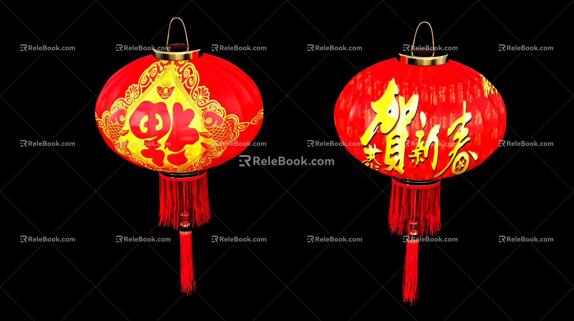 Chinese Spring Festival Lantern 3d model