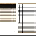 Wooden Venetian Blinds With Adjustable Horizontal Slats For Home Window Decor