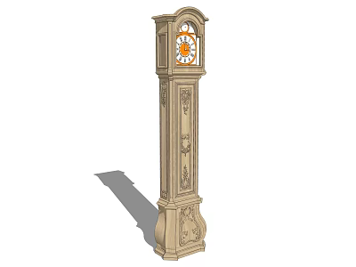 Elegant Musical Instruments and Art Supplies Collection with Decorative Carvings and Storage Cases 3d model