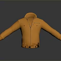 Orange Jacket With Stand Collar Front Pockets And Smooth Zipper For Daily Use