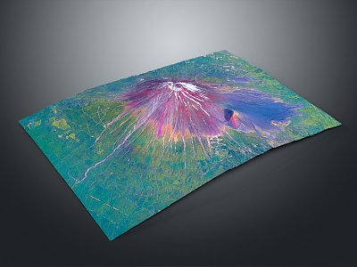 Volcanic Lava Landform Lava Environment Ground Vein Volcanic Island Terrain Mountain Landform 3d model