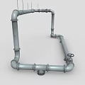 Industrial LOFT Piping Package 3d model