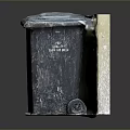 Double Household Trash Bins With Red Text Labels For Home Daily Use