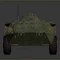 Military Armored Wheeled Vehicle with Green Tactical Design Antenna and Durable Body