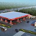 Petrochina gas station 3d model