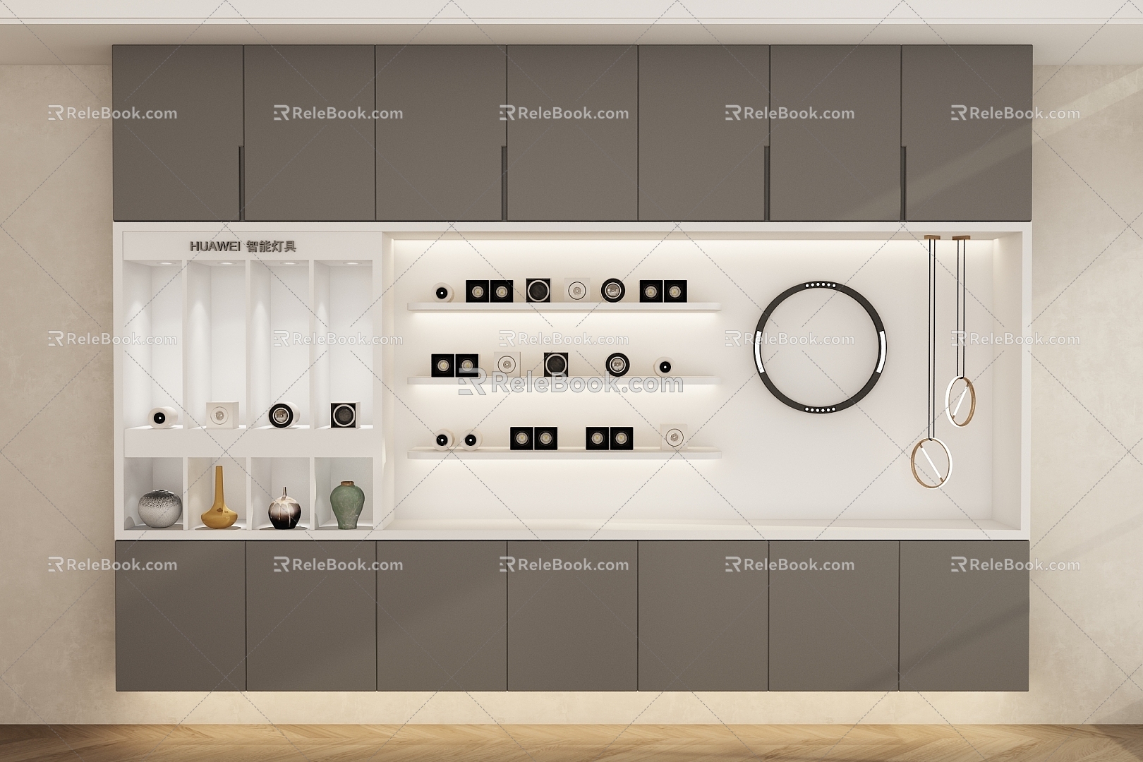 Modern showroom cabinet 3d model