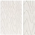 Light Ivory Square Rug Featuring Modern Wave Pattern And Textured Design For Home Decor 3d model