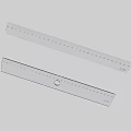Transparent Plastic Rulers With Marked Scales And Hole Design For Measuring