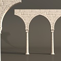 European Arch Component Column 3d model