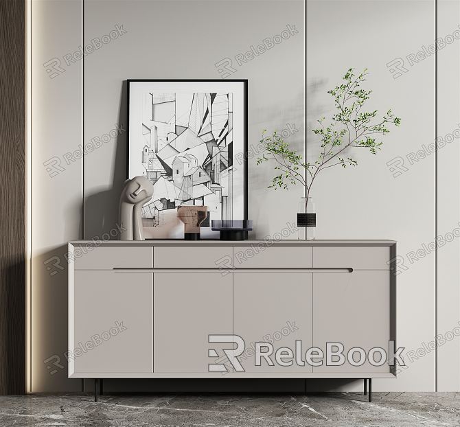 Modern Side Cabinet Decorative Cabinet Sideboard model