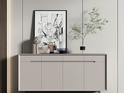 Modern Side Cabinet Decorative Cabinet Sideboard model