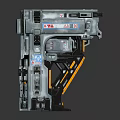 Detailed View Of Mechanical Component With Transparent Casing Internal Structure And Orange Parts