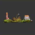 Turtle Cartoon Turtle Snapping Turtle Chickbill Turtle Reptile Cold Blooded Animal Reptile Class 3d model