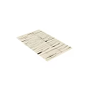 Square Area Rug With Modern Abstract Beige Black Striped Design For Home Decor