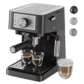 DeLonghi Espresso Machine Kitchen Appliance With Milk Froth Cups And Color Options Black Gray Green