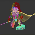 Darth Vader Figurine With Black Armor Flowing Cloak And Red Lightsaber On Illuminated Base
