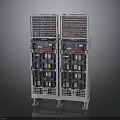 Industrial Control Cabinets With Modular Panels And Indicator Lights Side by Side