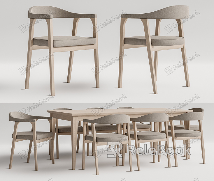 Modern Dining Table and Chair Combination Dining Table and Chair model