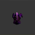 Vibrant Pink Purple Glowing Sword Weapon With Mythical Creature Hilt And Dark Background