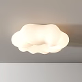 White Cloud Shaped Ceiling Light With Warm Glow For Modern Interior Decor