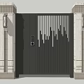 Various Stylish Entrance Gates With Metal Patterns And Stone Pillar Details