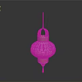 Traditional White Woven Lantern With Yellow Hanging Rod And Tassel Decoration