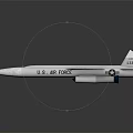 U.S. Air Force F-100 Fighter Jet Military Weapon With Design Features And Markings