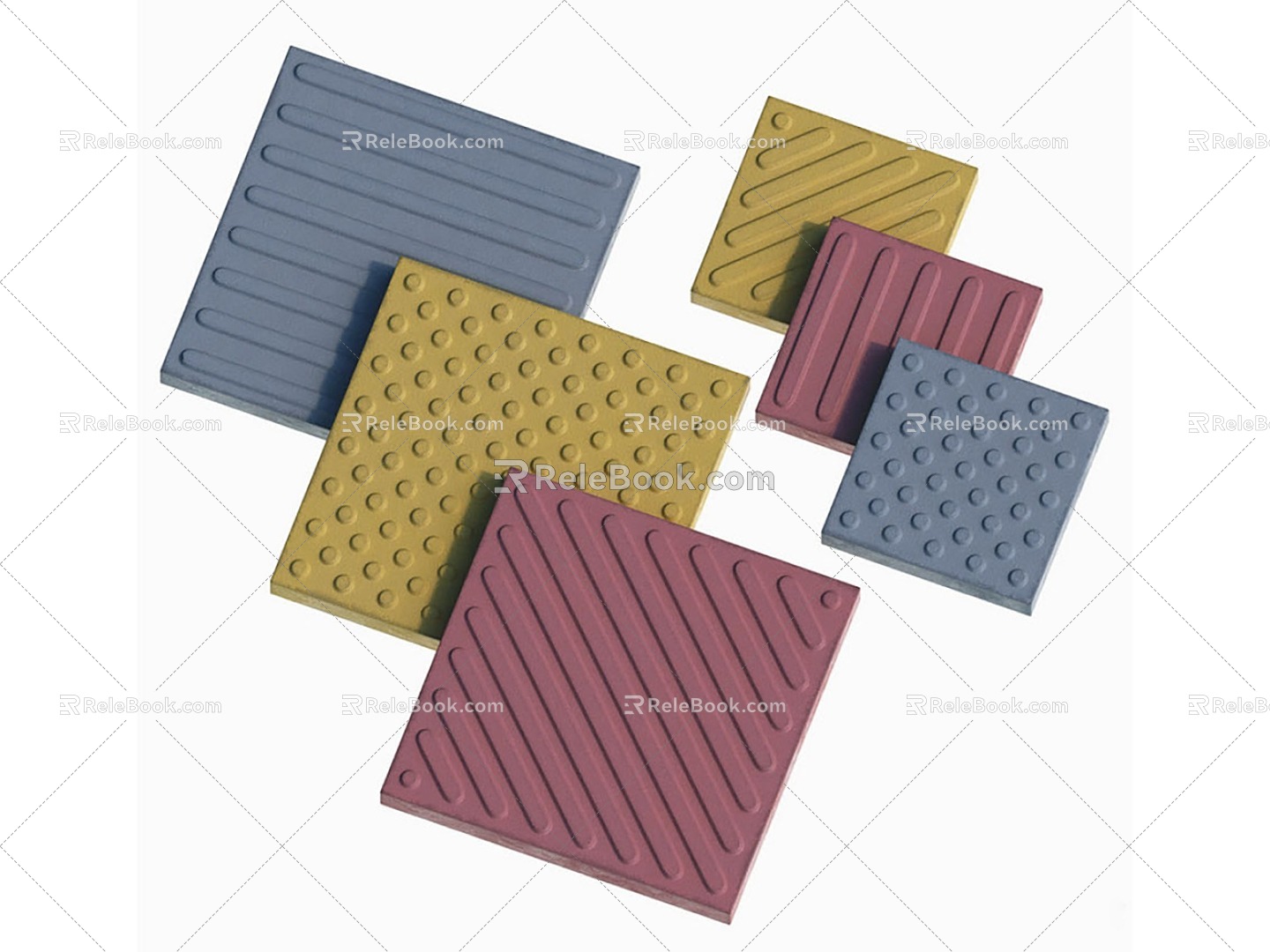 Non-slip floor tile floor tile tile 3d model