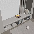 Bay Window Cabinet With Cushioned Seat Sunflower Cushion White Pillow And Open Storage Shelves