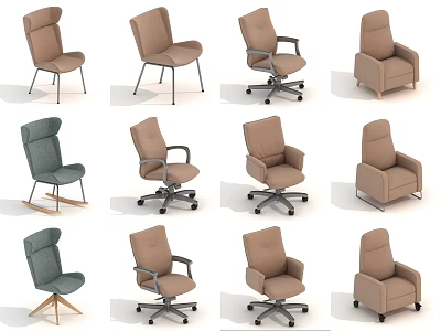 Ergonomic Office Chair With Multiple Modern Styles And High Back Design Options 3d model