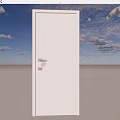 White Modern Swing Door With Smooth Surface And Simple Design For Home Interior