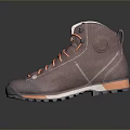 Brown High Top Suede Shoes With Orange Laces And Durable Orange Sole