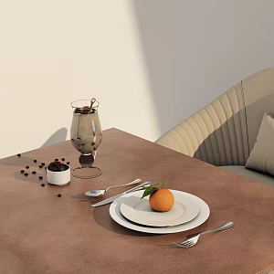 Modern tableware small view 3d model
