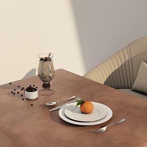 Modern tableware small view 3d model