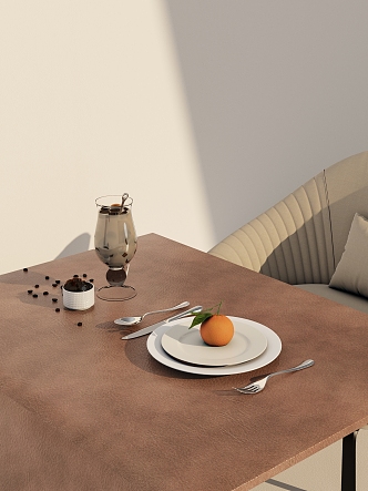 Modern tableware small view 3d model