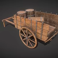 Trolley Carriage Earth Trolley Game Trolley Wood Trolley Wood Trolley Ancient Wooden Trolley Low Face Number Low Model Simple Model Video Level Realism 3d model