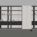 Modern Bookcase Decorative Cabinet 3d model