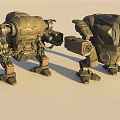 Mecha Warrior Sci-Fi Robot Future Armor Cyberpunk 3d model