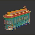 vintage train steam train train carriage locomotive head steam car carriage train modern vehicle 3d model