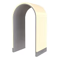 Modern Cream Door Arch With Sleek Gray Base And Smooth Surface Design 3d model