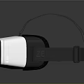 VR ONE Virtual Reality Headset White Black Design With Adjustable Head Strap For Immersive Experience 3d model