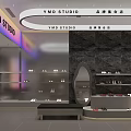 Modern Shoe And Bag Store Interior With Shelves Display Table Bright Lighting And Large Windows