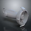 3D Rendered Gray Mechanical Weapon With Propeller Fan And Structural Components
