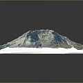 Colorful 3D Mountain Terrain Design Square Decorative Art Piece With Detailed Features