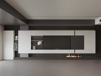 Modern TV background wall 3d model