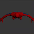 Red And Blue Spider Man Costume Figure With Arms Outstretched Pose