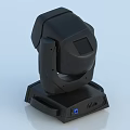 Black Moving Head Decorative Light With Blue Illumination And Modern Design 3d model