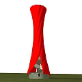 Modern Watchtower net red punch card 3d model