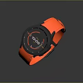 Trendy Smartwatch with Orange Strap Black Dial Modern Fashion Accessory Design